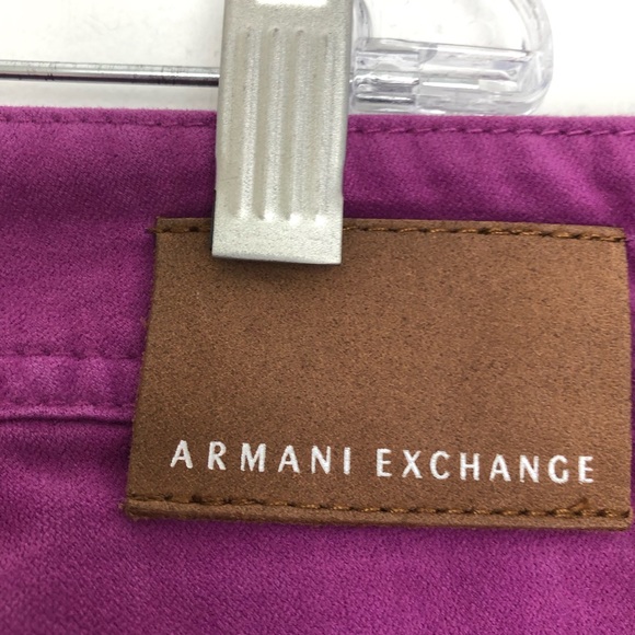 Armani Exchange magenta color med rise skinny pants ankle length - Picture 6 of 7